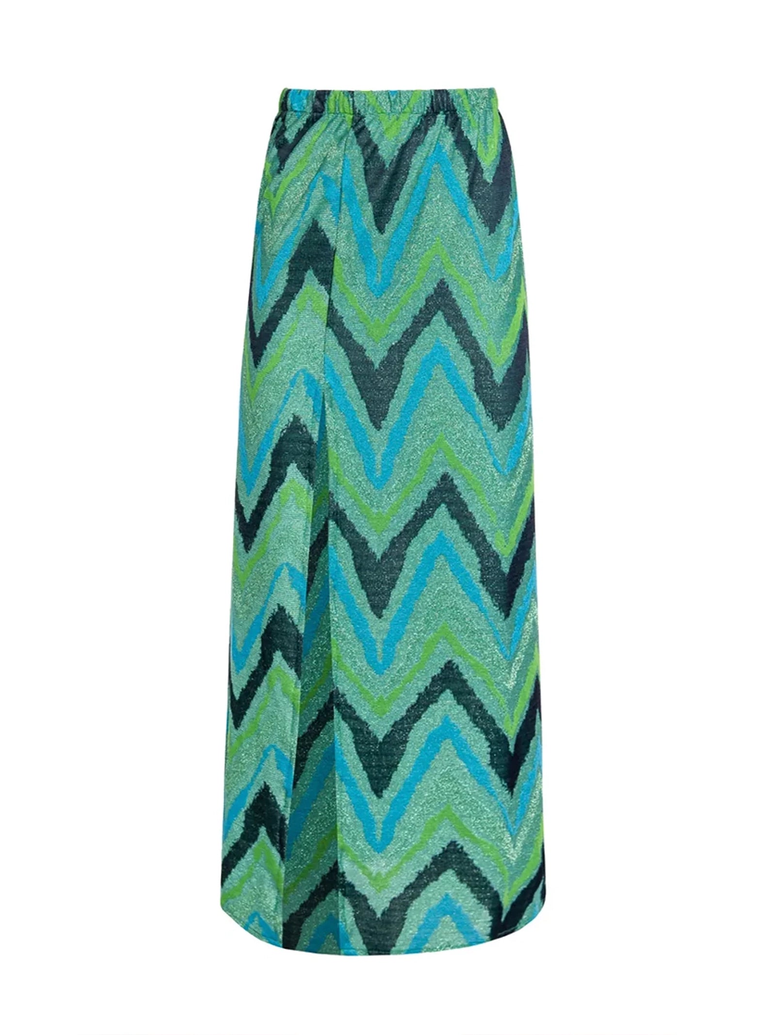 Resort siluet yeşil etek close up kumaş detayı hafif dokulu Italian fabric ile kaliteli ve zarif beachwear ve resort stil